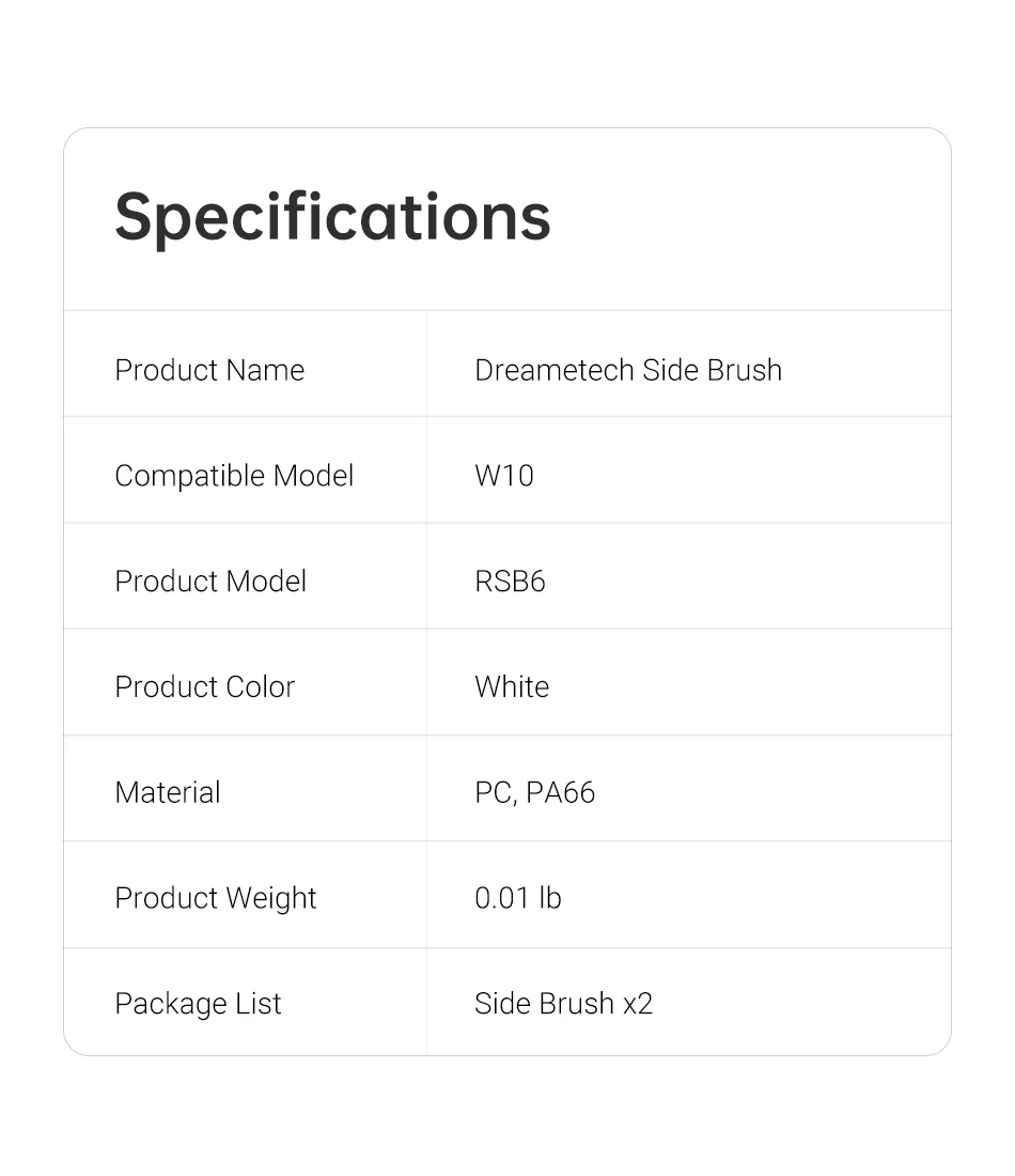 Dreame W10 Side Brushes (2-pack) - Image 3